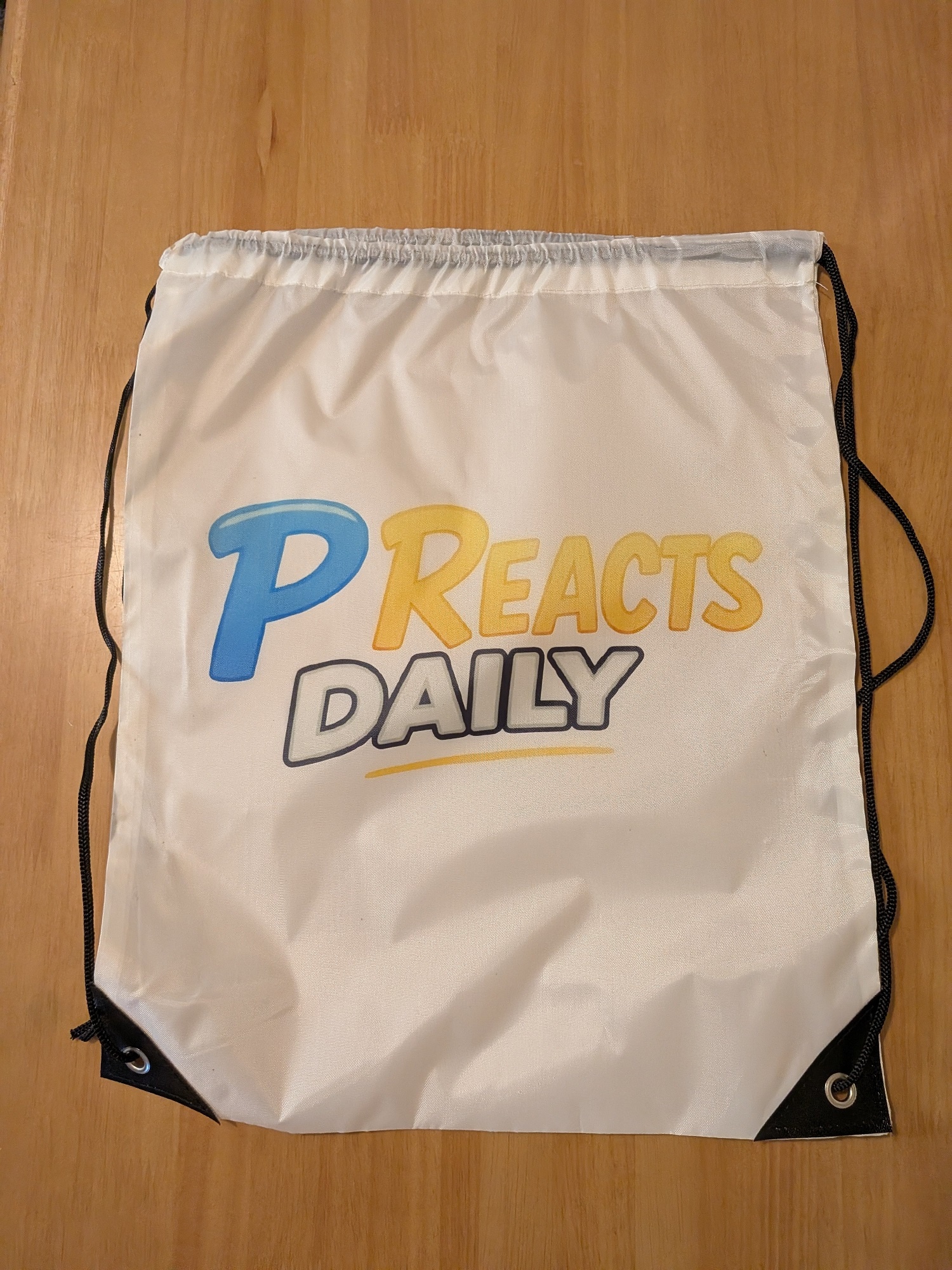 PReactsDaily Draw String Bag